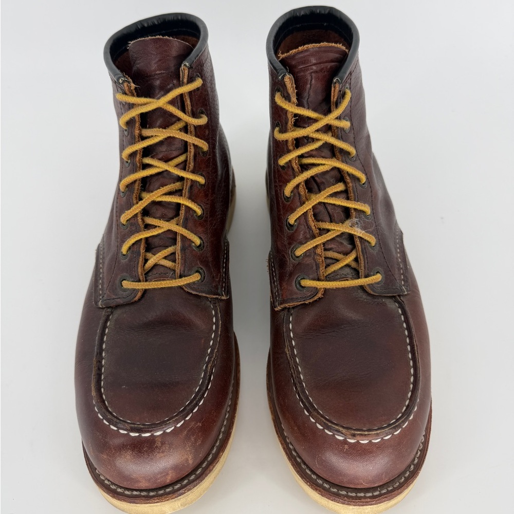 Red Wings Briar Oil Slick Leather Classic Moc Toe Boots Men’s Size 9.5